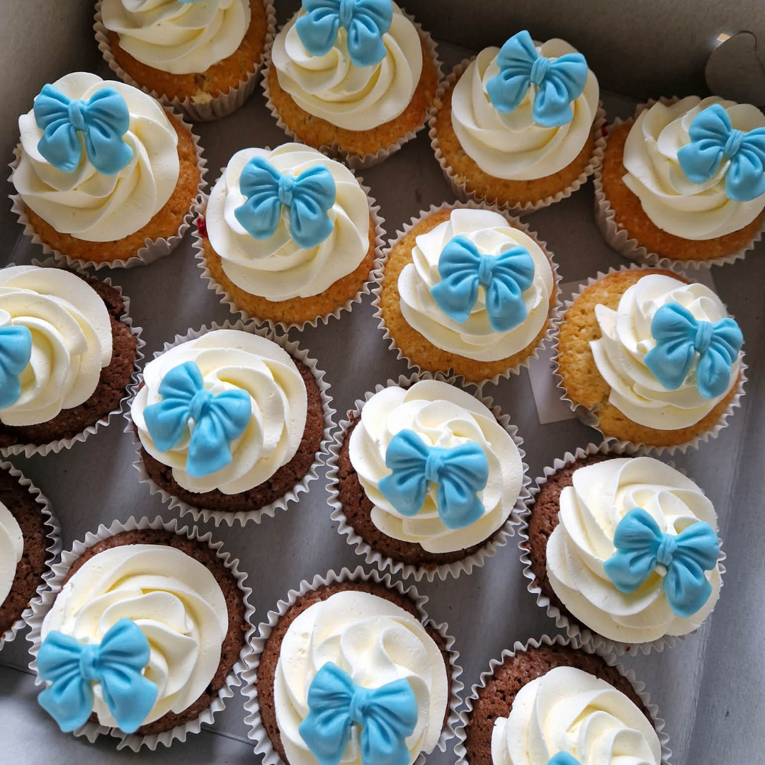 Strikjes cupcakes