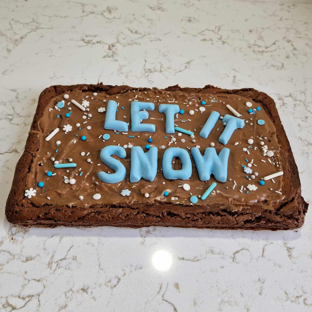 Kerst 'Let It Snow' Brownie Note