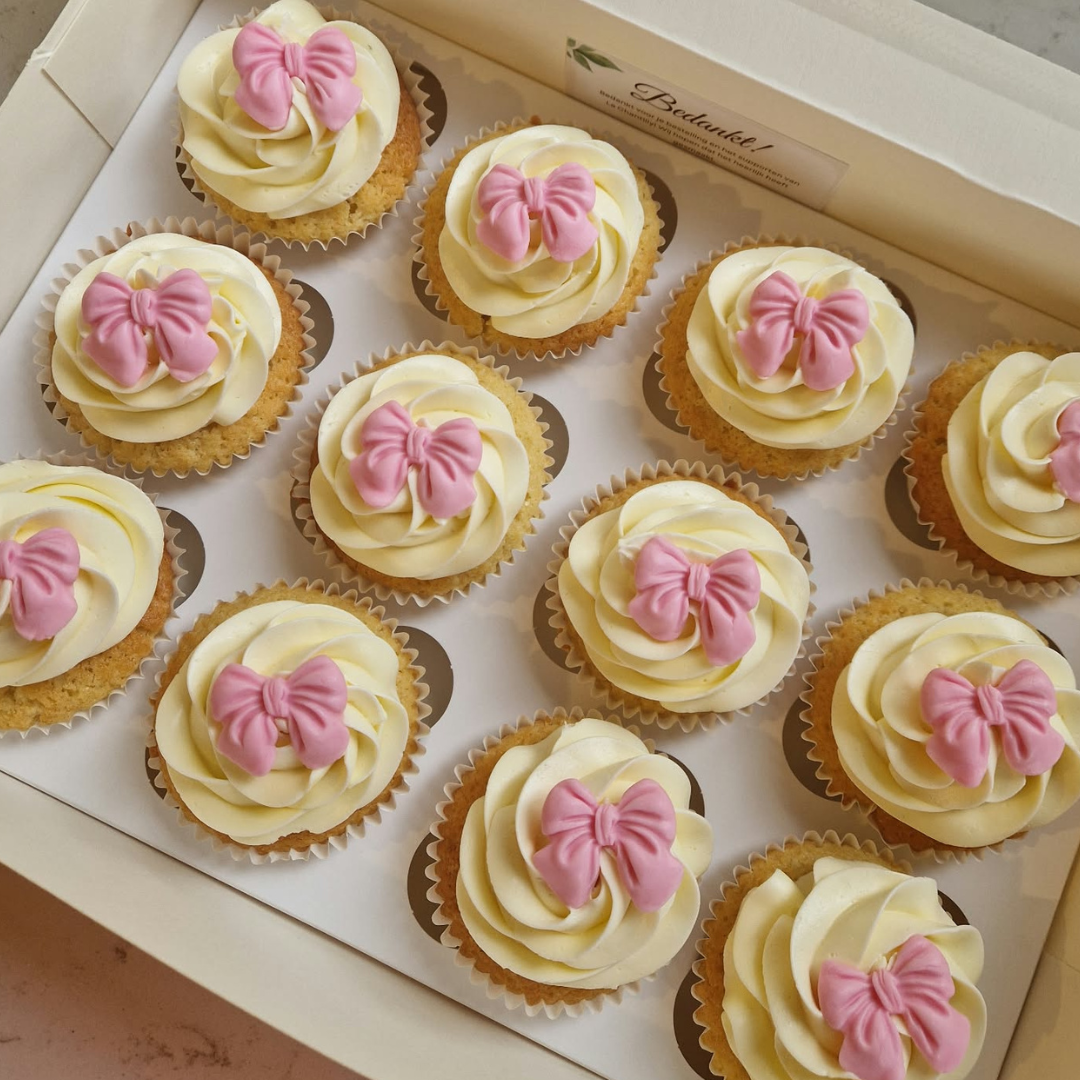 Strikjes cupcakes