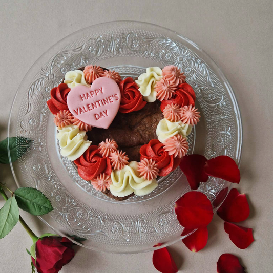 VALENTIJN Hart brownie met Italiaanse meringuecrème (4 pers)