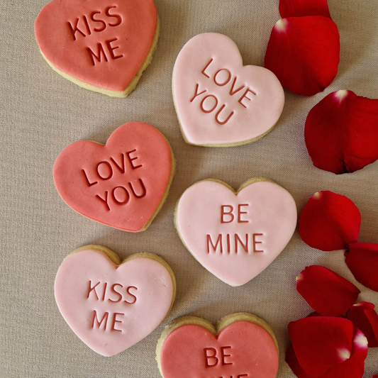 VALENTIJN Hartjes koekjes met tekst