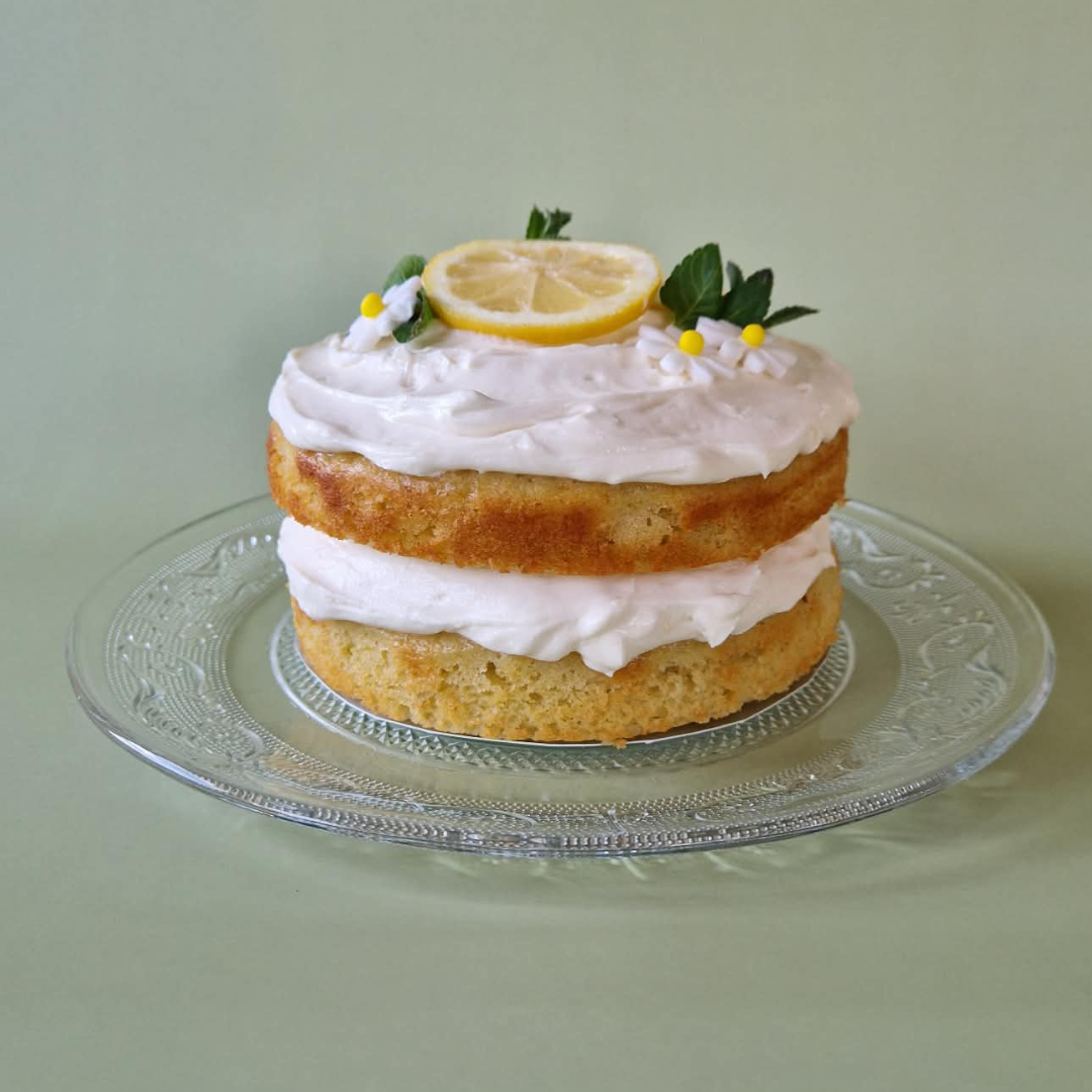 Citroen olijfolie cake (8 pers)