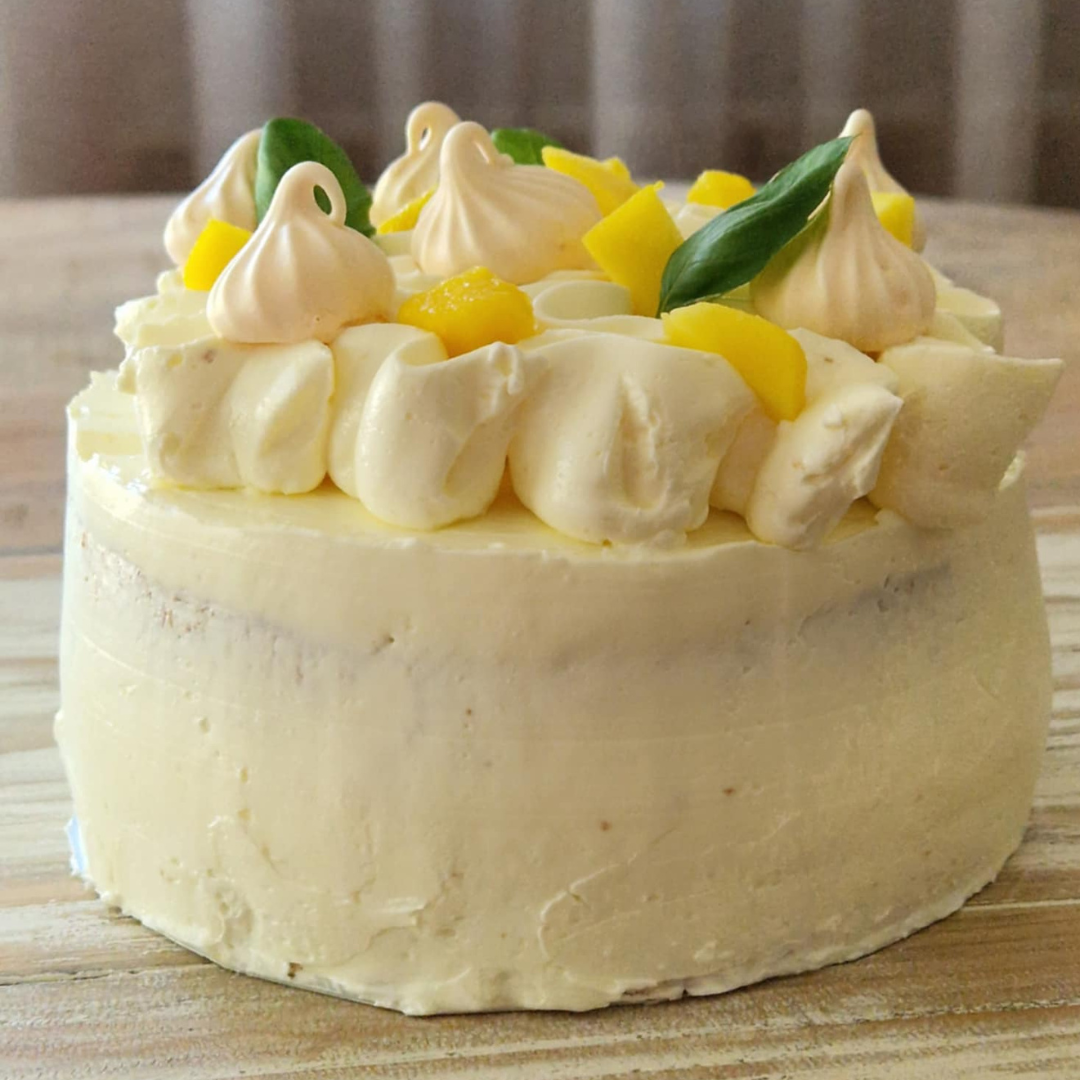 Mango kokos chiffon taart