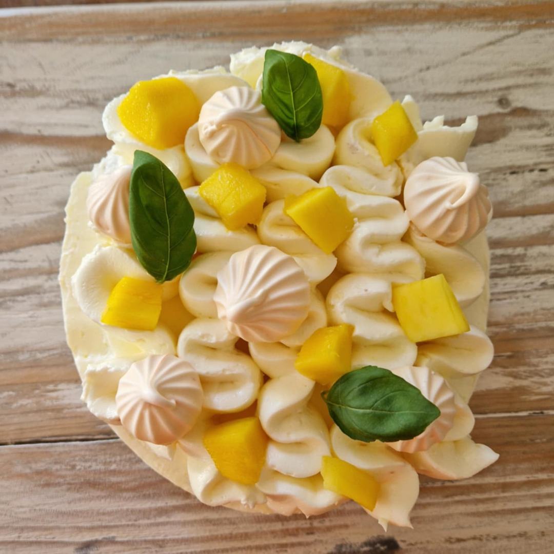 Mango kokos chiffon taart